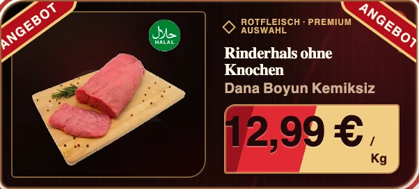 Zweisprachiges Metzgerei-Angebotsetikett