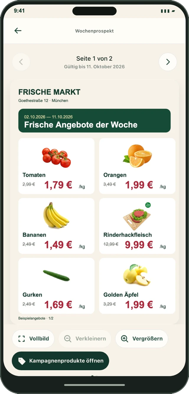 Digitaler Wochenprospekt