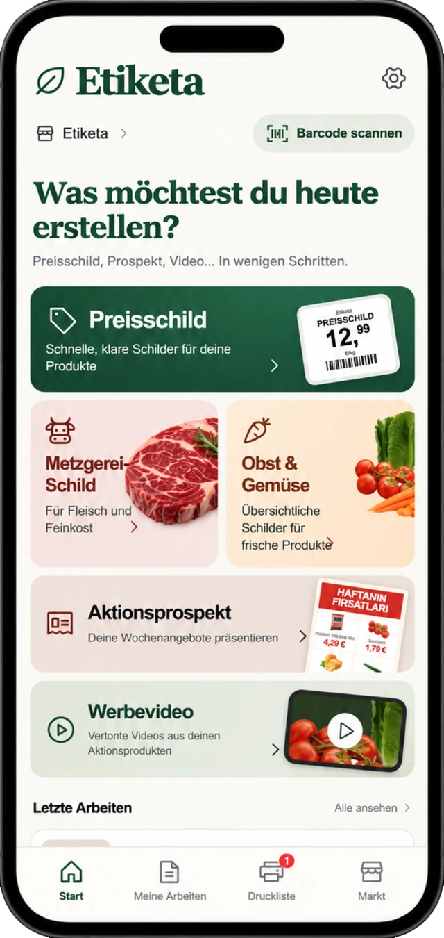 Etiketa Pro Startseite